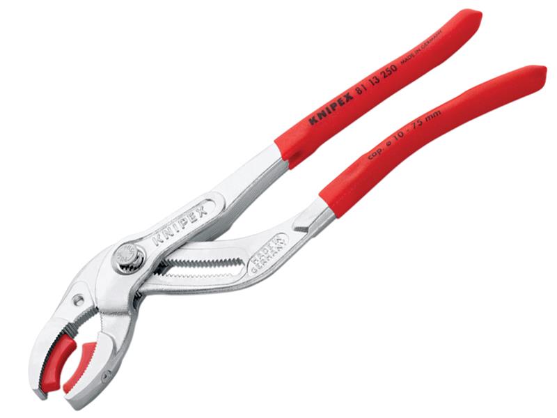 KPX8113250 - Plastic Pipe Grip Pliers Plastic Jaws Chrome 250mm - 75mm Capacity