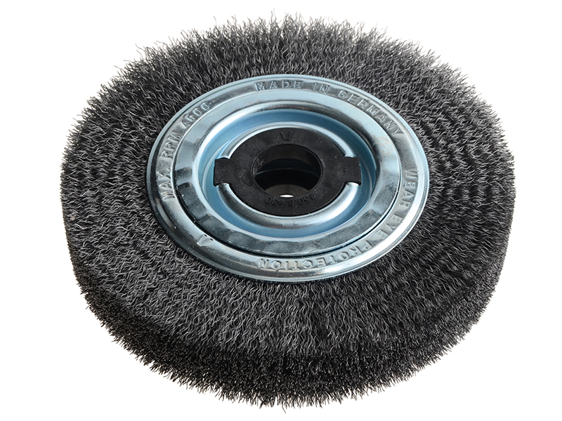 LES366163 - Wheel Brush D200mm x W40-45 x 80 Bore Set 4 +1 Steel Wire 0.3