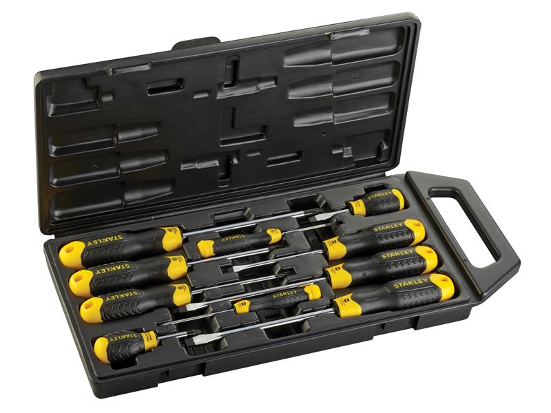 STA265014 - Cushion Grip Screwdriver Set 10 Piece SL/PZ
