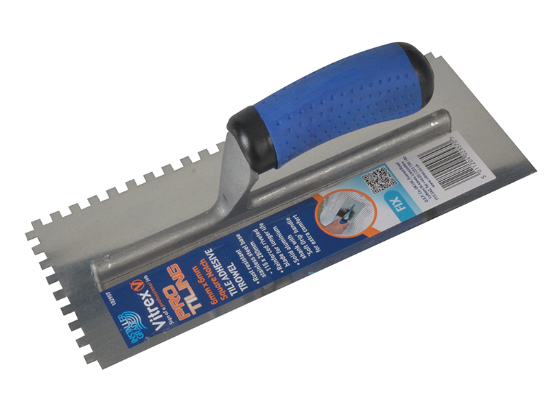 VIT102957 - Professional Notched Adhesive Trowel 6mm Stainless Steel 11 x 4.1/2in