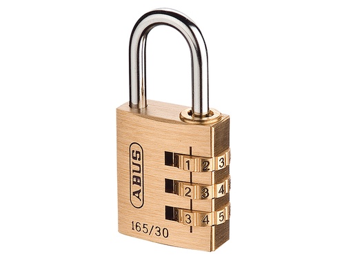 [HIS-164634] ABU16530C - 165/30 30mm Solid Brass Body Combination Padlock (3-Digit) Carded