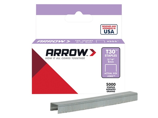 [HIS-165484] ARR305IP - T30 Staples 305IP 8mm (5/16in) Box 5000