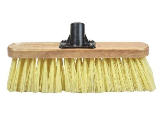 [HIS-171025] FAIBRSOFT12R - Soft Cream PVC Bristle Broom Head 300mm (12in) Threaded Socket