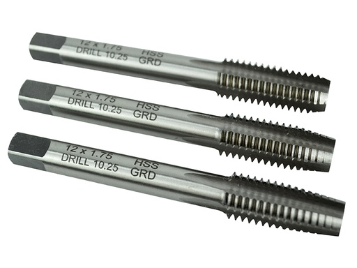 [HIS-171895] FAIHSSTM12 - HSS Straight Flute Tap Set M12 x 1.75 3 Piece