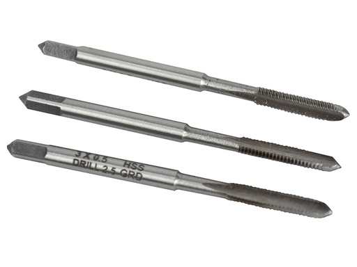 [HIS-171896] FAIHSSTM3 - HSS Straight Flute Tap Set M3 x 0.5 3 Piece