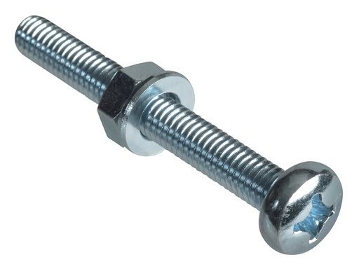 [HIS-175010] FORFPMSPH650 - Machine Screw Pozi Compatible Pan Head ZP M6 x 50mm Forge Pack 4