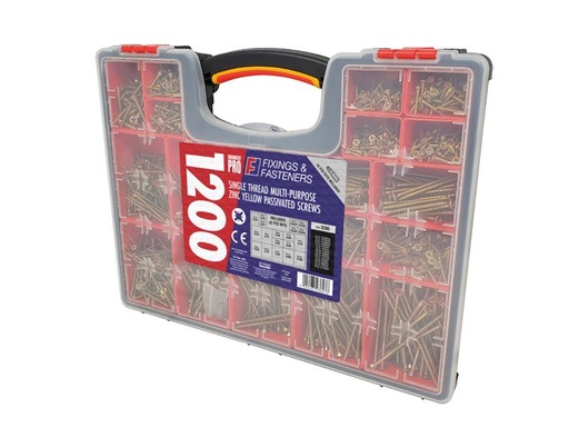 [HIS-175244] FORMPS1200Y - Organiser Pro Multi-Purpose Wood Screw Kit 1200 Piece