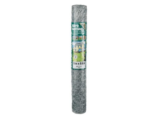 [HIS-176431] GDM50040 - Galvanised Wire Netting 25mm Hexagon 10 x 0.6m