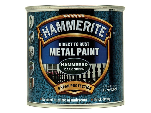 [HIS-178267] HMMHFDG250 - Direct to Rust Hammered Finish Metal Paint Dark Green 250ml