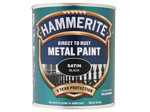 [HIS-178294] HMMSATBL750 - Direct to Rust Satin Finish Metal Paint Black 750ml