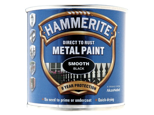 [HIS-178306] HMMSFBL250 - Direct to Rust Smooth Finish Metal Paint Black 250ml