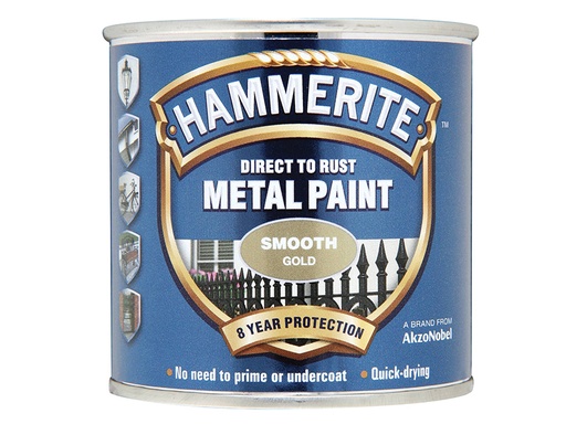 [HIS-178316] HMMSFGO250 - Direct to Rust Smooth Finish Metal Paint Gold 250ml