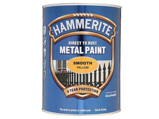 [HIS-178341] HMMSFY5L - Direct to Rust Smooth Finish Metal Paint Yellow 5 Litre