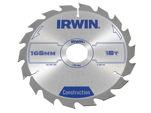 [HIS-179693] IRW1897193 - Construction Circular Saw Blade 165 x 30mm x 18T ATB