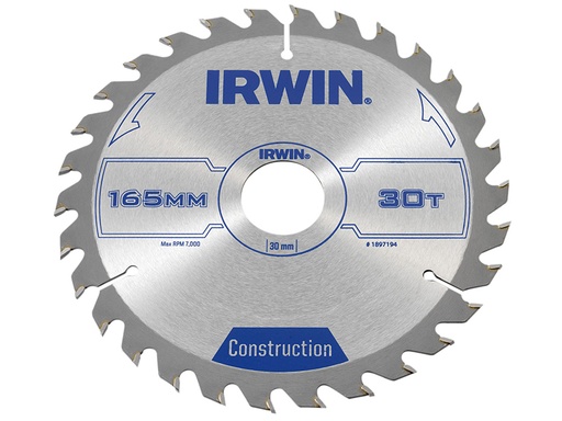 [HIS-179694] IRW1897194 - Construction Circular Saw Blade 165 x 30mm x 30T ATB