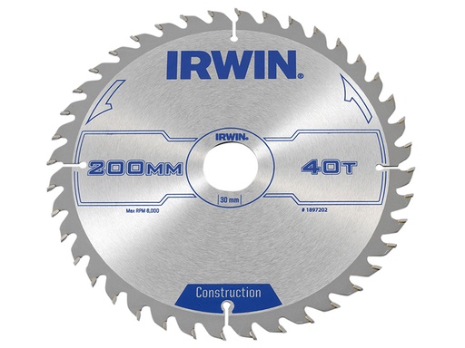 [HIS-179702] IRW1897202 - Construction Circular Saw Blade 200 x 30mm x 40T ATB