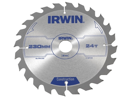 [HIS-179705] IRW1897205 - Construction Circular Saw Blade 230 x 30mm x 24T ATB