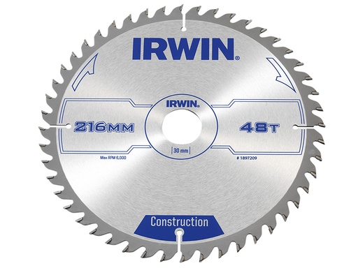 [HIS-179709] IRW1897209 - General Purpose Table & Mitre Saw Blade 216 x 30mm x 48T ATB
