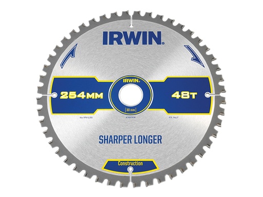 [HIS-179746] IRW1897428 - Construction Mitre Circular Saw Blade 254 x 30mm x 48T ATB/Neg