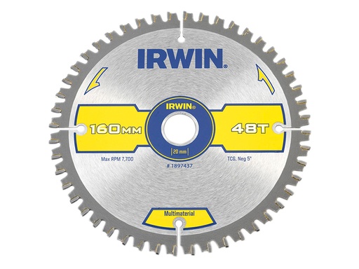 [HIS-179754] IRW1897437 - Multi Material Circular Saw Blade 160 x 20mm x 48T TCG