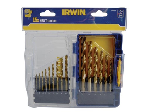[HIS-179886] IRWIW3038501 - HSS Titanium Metal Drill Bit Set 15 Piece