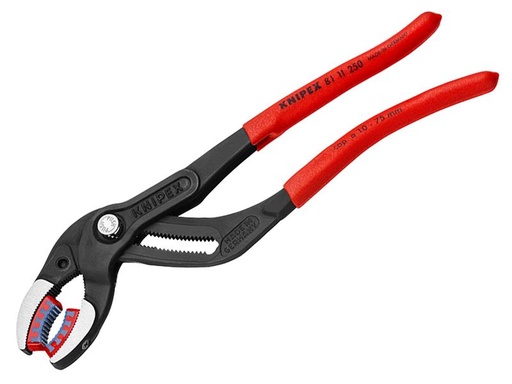 [HIS-180601] KPX8111250 - Plastic Pipe Grip Pliers Plastic Jaws Black 250mm - 75mm Capacity