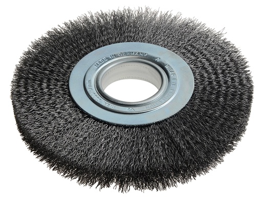 [HIS-180915] LES365172 - Wheel Brush D200mm x W24-27 x 50 Bore Set 3 Steel Wire 0.30