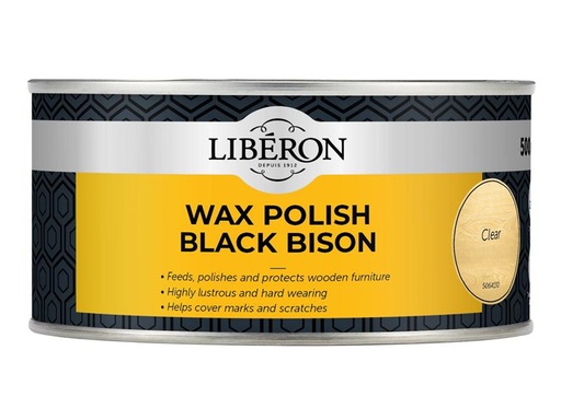 [HIS-180995] LIBBBPWCL500 - Wax Polish Black Bison Clear 500ml