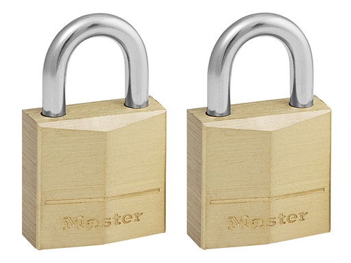 [HIS-182442] MLK120T - Solid Brass 20mm Padlock 3-Pin - Keyed Alike x 2