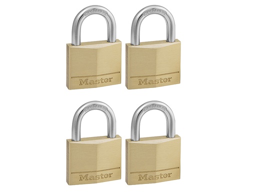 [HIS-182452] MLK140Q - Solid Brass 40mm Padlock 4-Pin - Keyed Alike x 4