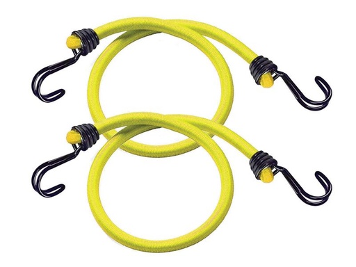 [HIS-182474] MLK3022E - Twin Wire Bungee Cord 100cm Yellow 2 Piece