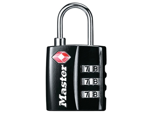 [HIS-182510] MLK4680BLK - TSA 3-Digit Combination Black Finish 30mm Padlock