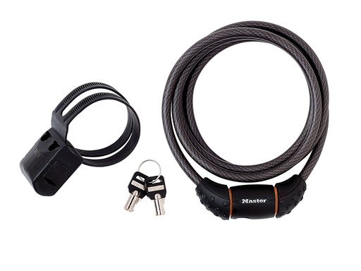 [HIS-182576] MLK8130E - Black Braided Steel Keyed Cable 1.8m x 10mm