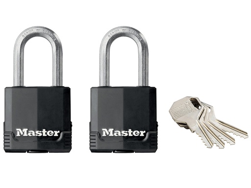 [HIS-182633] MLKM115TLF - Excell Weather Tough 45mm Padlock 4-Pin - Keyed Alike x 2