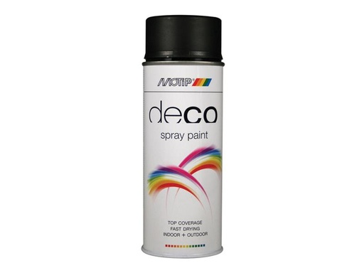 [HIS-182944] MOT01601 - Deco Spray Paint Matt RAL 9005 Deep Black 400ml