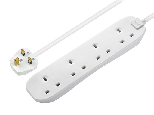 [HIS-183076] MSTBFG210 - Extension Lead 240V 4-Gang 13A White 2m