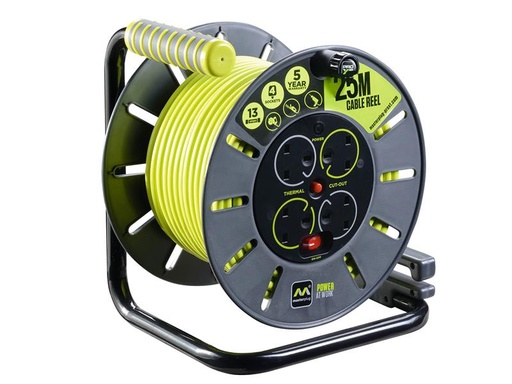 [HIS-183091] MSTOLU50134 - PRO-XT Open Cable Reel 240V 13A 4-Socket 50m