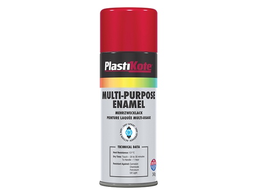 [HIS-184287] PKT60104 - Multi Purpose Enamel Spray Paint Gloss Red 400ml