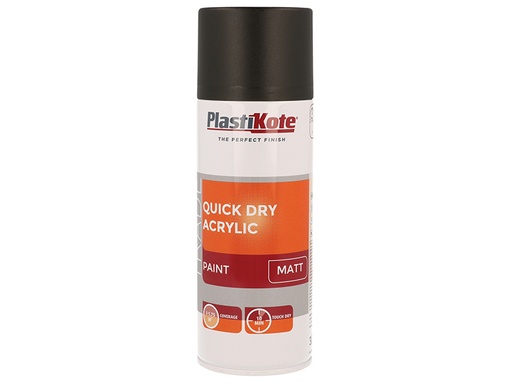 [HIS-184307] PKT71008 - Trade Quick Dry Acrylic Spray Paint Matt Black 400ml