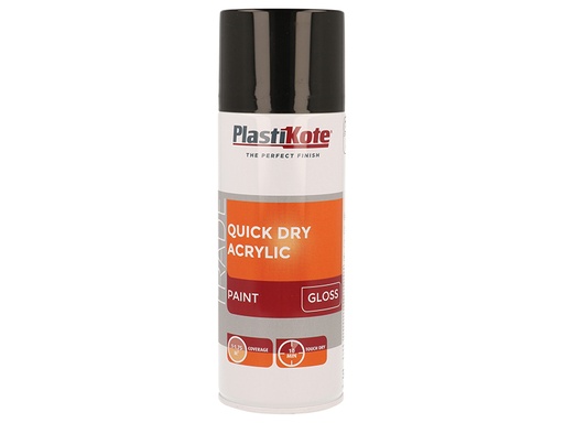 [HIS-184308] PKT71009 - Trade Quick Dry Acrylic Spray Paint Gloss Black 400ml