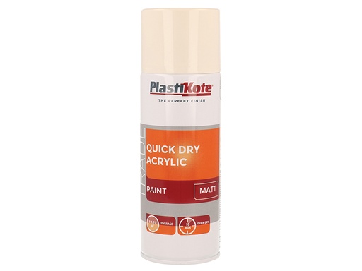 [HIS-184314] PKT71015 - Trade Quick Dry Acrylic Spray Paint Matt Magnolia 400ml