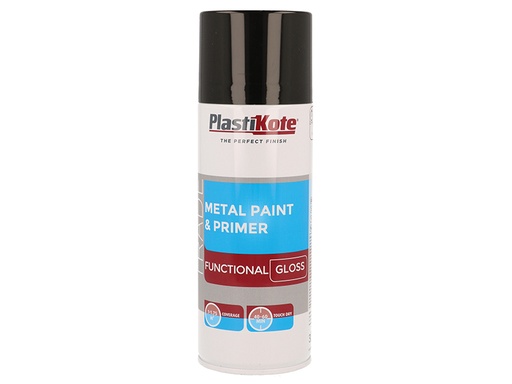 [HIS-184322] PKT71024 - Trade Metal Spray Paint & Primer Gloss Black 400ml