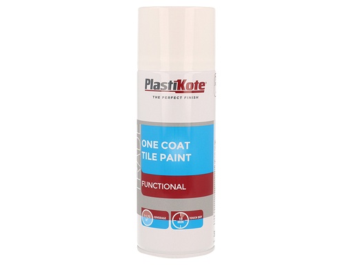 [HIS-184324] PKT71026 - Trade One Coat Spray Tile Paint Gloss White 400ml
