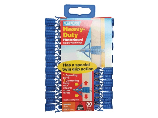 [HIS-184409] PLASHCF553 - HCF 553 Heavy-Duty Plasterboard Fixings Pack of 30
