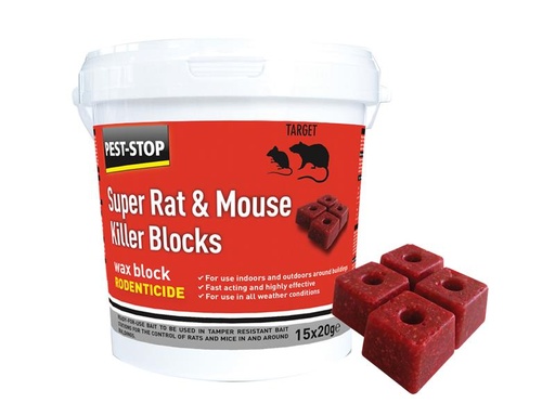 [HIS-184531] PRCPSWB04 - Super Rat & Mouse Killer Wax Blocks