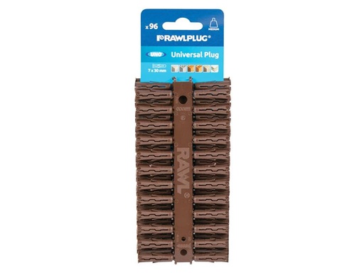 [HIS-185391] RAW68560 - Brown UNO Plugs 7 x 30mm (Card 96)