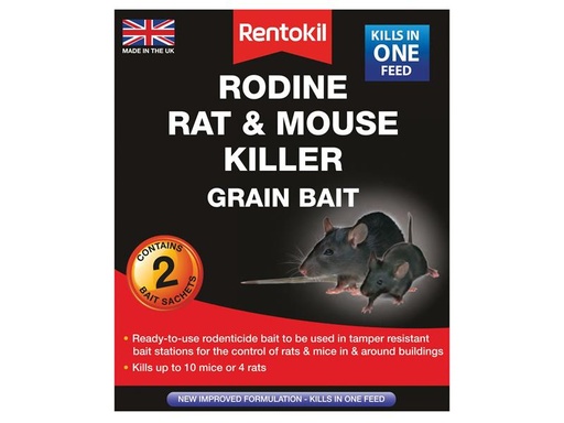 [HIS-185942] RKLPSMR11 - Rodine Rat & Mouse Killer Grain Bait (Sachets 2)