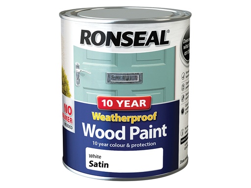[HIS-186766] RSL38787 - 10 Year Weatherproof Wood Paint White Satin 750ml