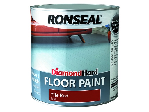 [HIS-186822] RSLDHFPTR25L - Diamond Hard Floor Paint Satin Tile Red 2.5 litre