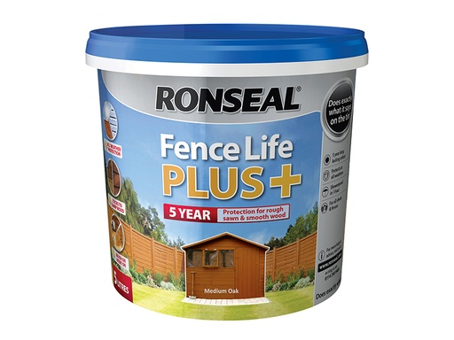 [HIS-186881] RSLFLPPMO5L - Fence Life Plus+ Medium Oak 5 litre